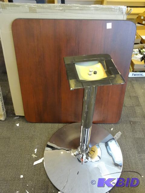 New restaurant style table. Wood top metal ba...