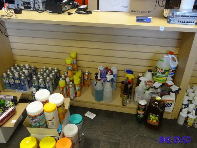 Techline Retail table with slat wall undernea...