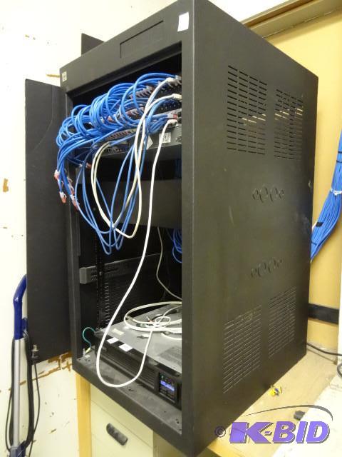 Server rack with leviton cat 6 conection rack...