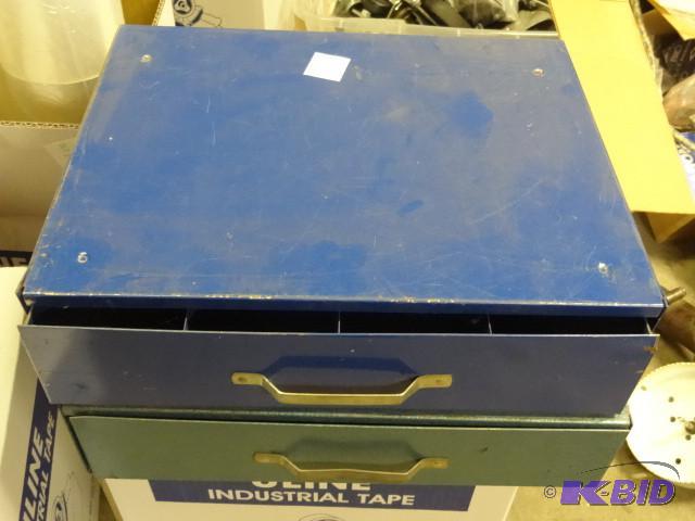 2 metal drawer hardware bins. 14 x 11...