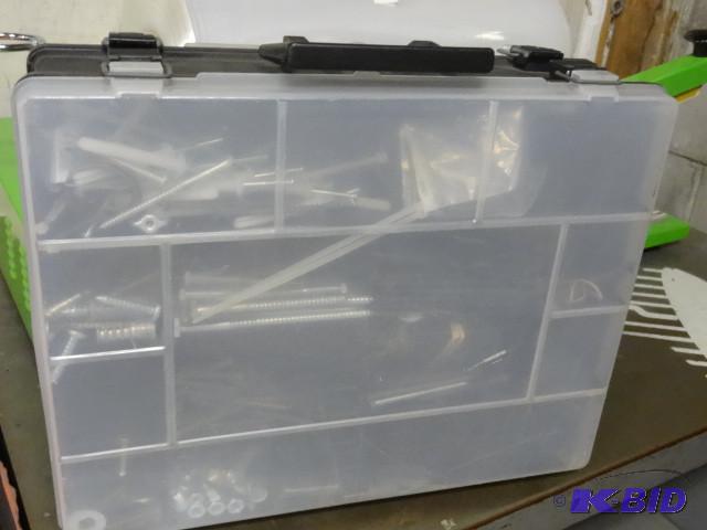 Plastic hardware case with misc hardware...