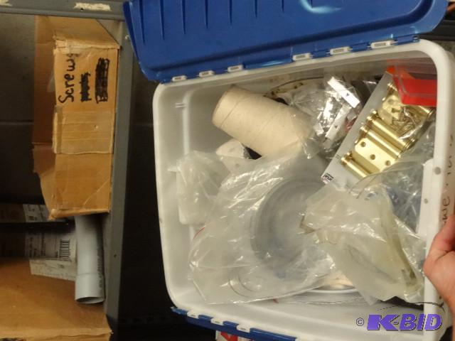 Bin of misc hardware and parts. 1 matching em...