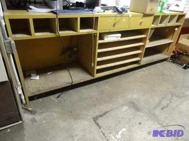 Shipping counter  work bench. 108 x 26 x 38....