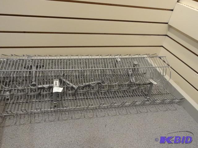 Ikea metal reatil shelving  racks...