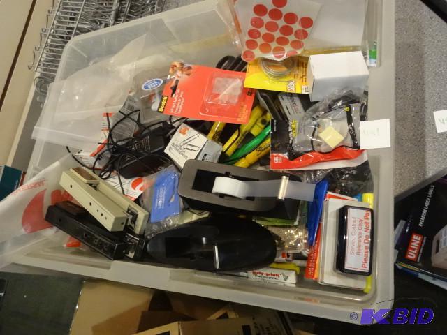 Box of misc office supplies...