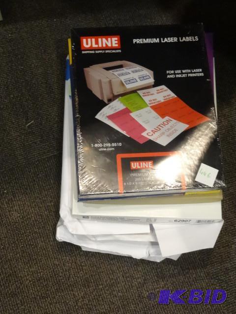 Laser labels. Tent cards. Sheet protectors. 8...