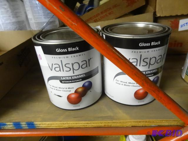 lot 110 image: Qty 2 New Valspar IntExt Latex Enamel Gloss ...