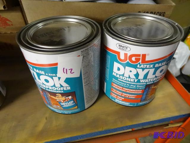lot 112 image: Qty 2 New UGL Drylok Latex Masonry Waterproof...