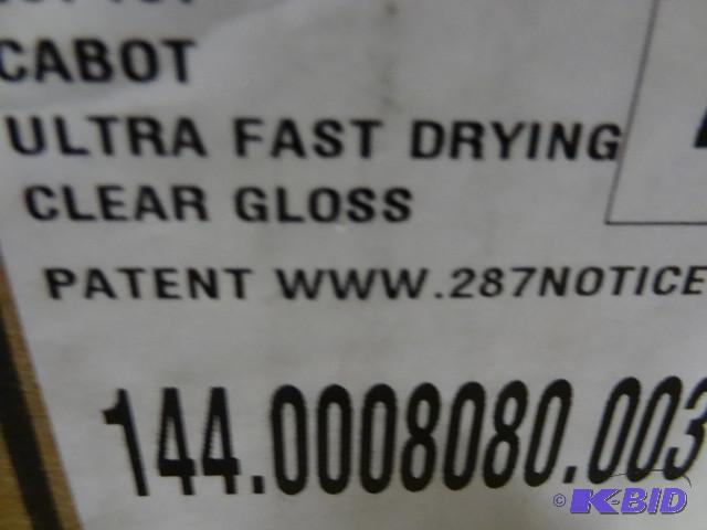 lot 122 image: Qty 6 New Cabot Ultra Fast Drying Clear Gloss...