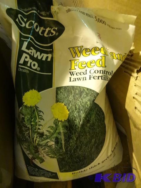 lot 145 image: Approx 42 lbs Scotts lawn pro weed and feed 2...