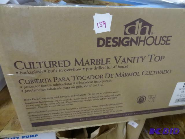 lot 159 image: Appears New in Box Design House Cultured Marb...