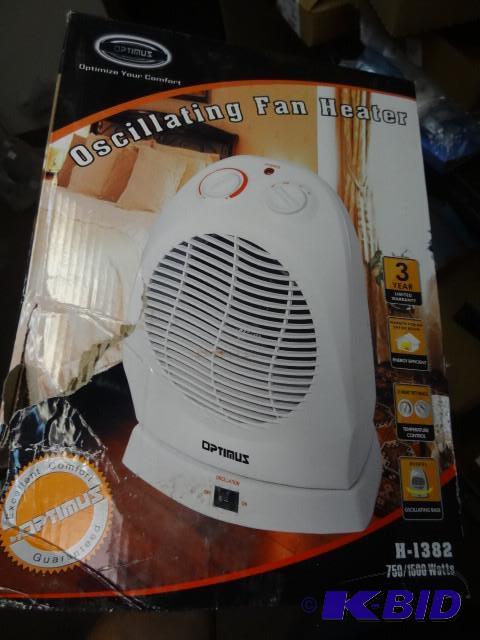 lot 192 image: New Optimus Oscillating Fan Heater # H-I382 7...