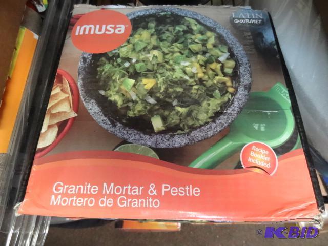 lot 200 image: New Imusa Granite Mortar and Pestal...
