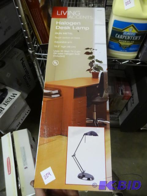lot 224 image: New Living Accents Halogen Desk Lamp...
