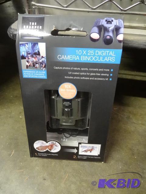 lot 236 image: New Sharper Image 10x25 Digital Camera Binocu...