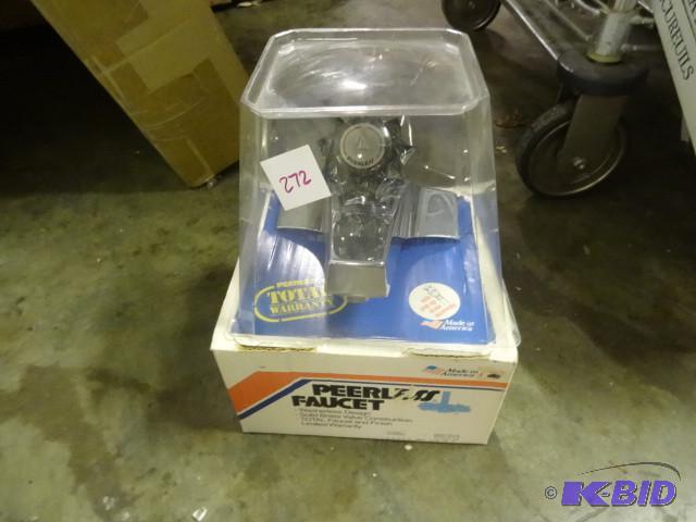 lot 272 image: New in Box Peerless Bathroom Faucet Set. Wash...