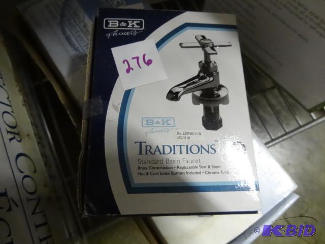 lot 276 image: New in Box B and K Faucets Traditions Standar...