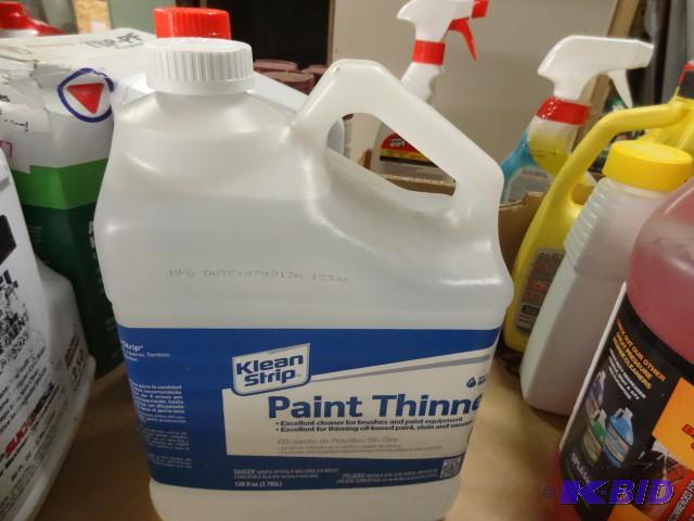 lot 80 image: New Klean Strip Paint Thinner 128 oz...