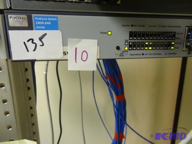 lot 10 image: HP pro curve switch. 1800-24G...