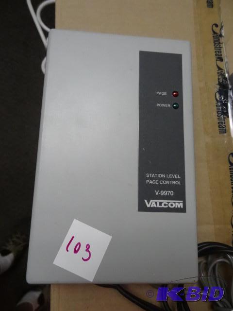 lot 103 image: Valcom staion level page control. V-9970...