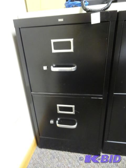 lot 105 image: 15" metal 2 drawer file cabinet...