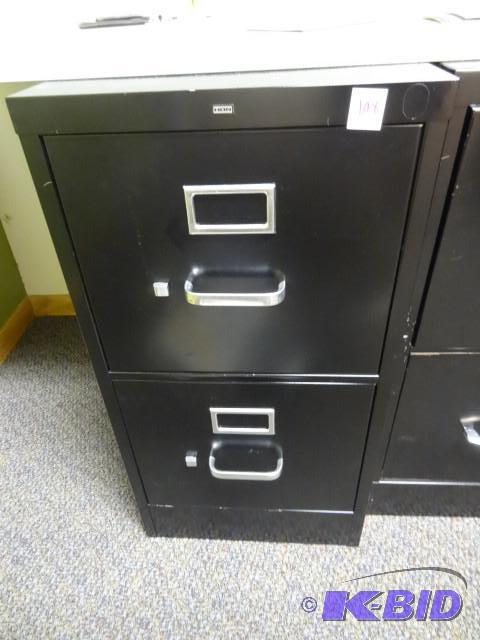 lot 108 image: 15" metal 2 drawer file cabinet...
