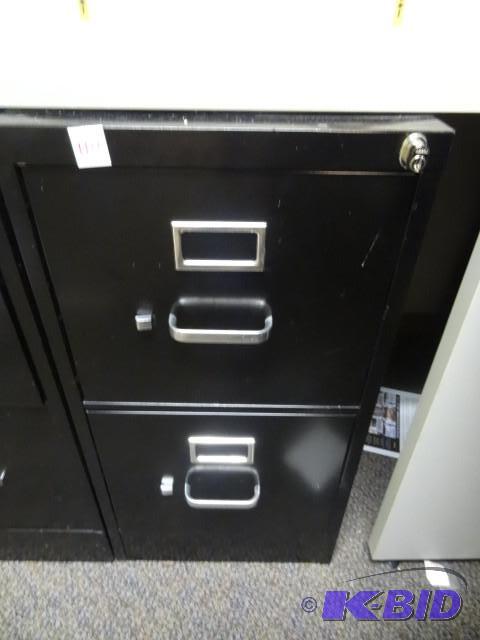 lot 110 image: 15" metal 2 drawer file cabinet...