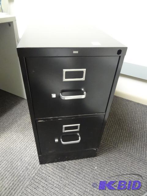 lot 127 image: 15" metal 2 drawer file cabinet...