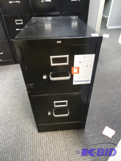 lot 138 image: 15" metal 2 drawer file cabinet...