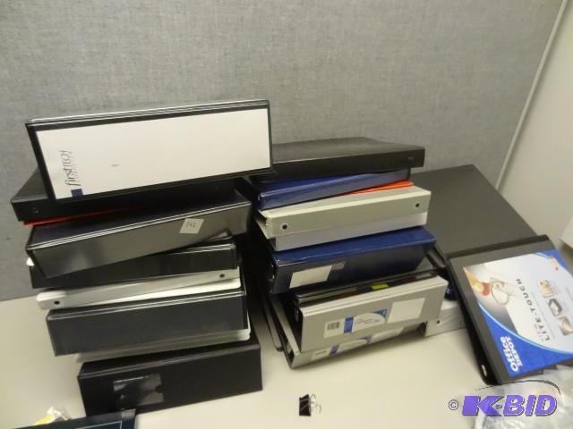 lot 142 image: Pile of 3 ring binders...
