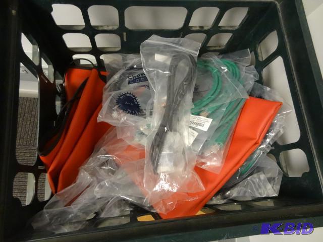 lot 143 image: Static pads with wrist straps. Cat 5 cables. ...