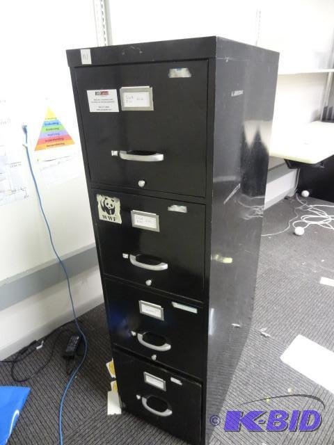 lot 151 image: 15" metal 2 drawer file cabinet...