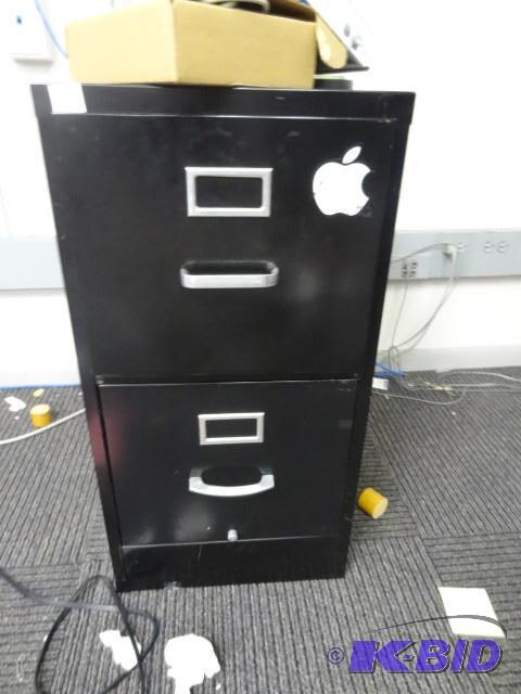 lot 152 image: 15" metal 2 drawer file cabinet...