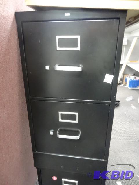 lot 153 image: 15" metal 2 drawer file cabinet...