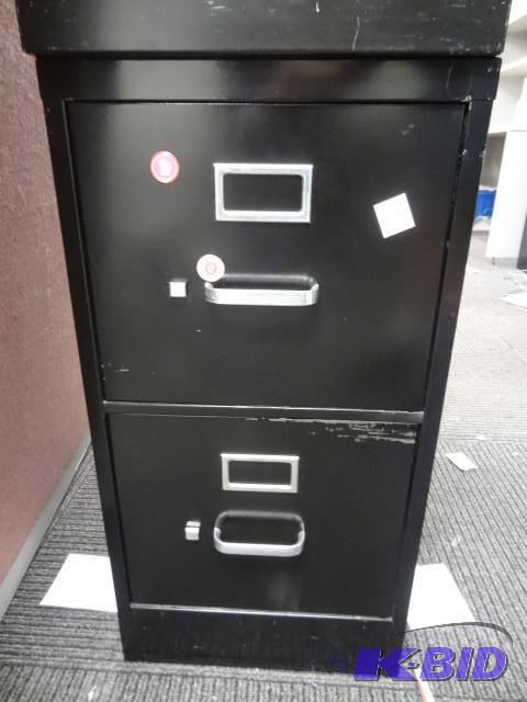lot 154 image: 15" metal 2 drawer file cabinet...