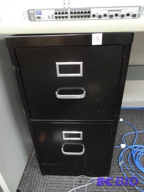 lot 156 image: 15" metal 2 drawer file cabinet...