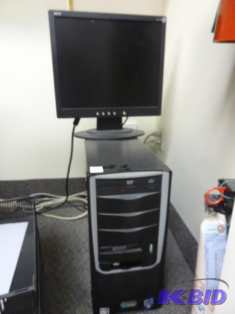 lot 19 image: Frontier systems computer and monitor. Used f...