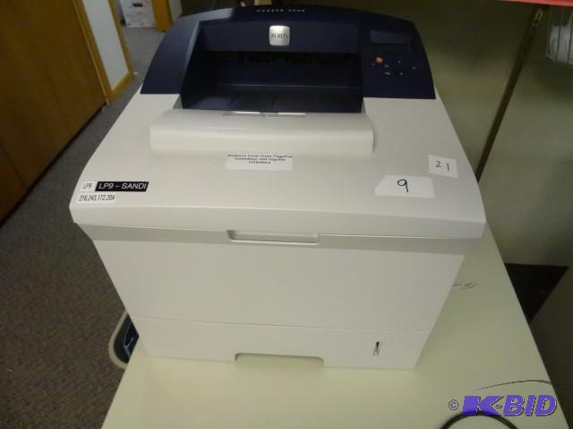 lot 21 image: Xerox Phaser 3600 black and white printer. Wo...