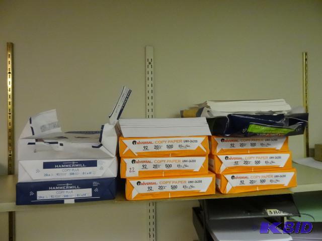 lot 22 image: 12 packs of 8.5 x 14 copy paper....