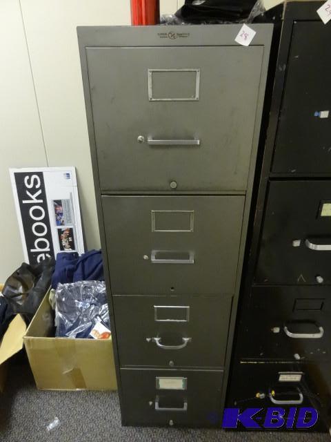 lot 28 image: 15" metal 4 drawer file cabinet...