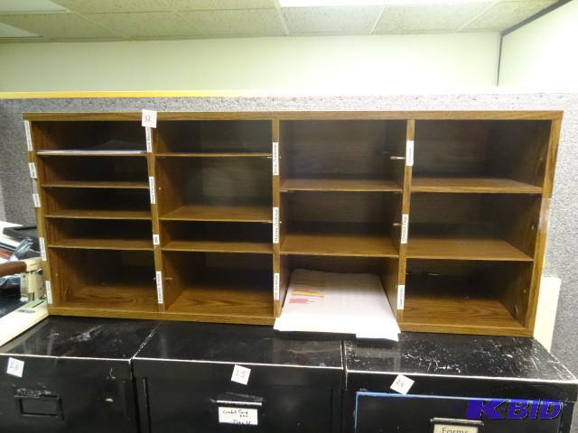 lot 32 image: Paper work organizer cabinet. 40 x 12 x 17....