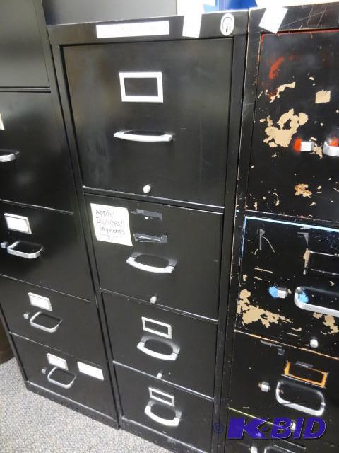 lot 52 image: 15" metal 4 drawer file cabinet...