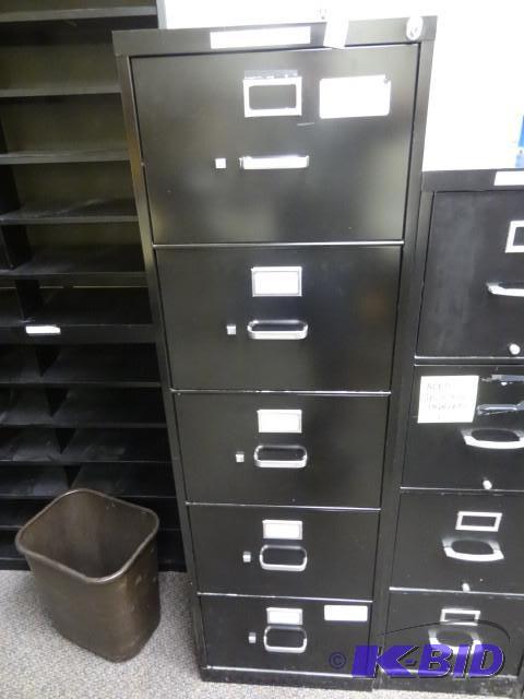 lot 53 image: 18" metal 5 drawer file cabinet...