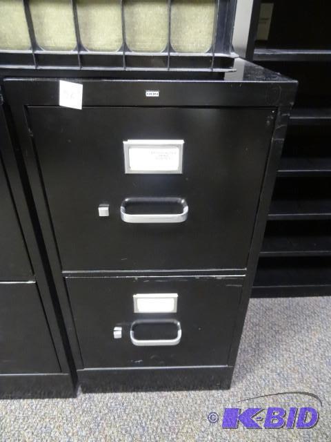 lot 56 image: 15" metal 2 drawer file cabinet...