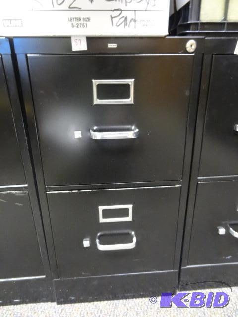 lot 57 image: 15" metal 2 drawer file cabinet...