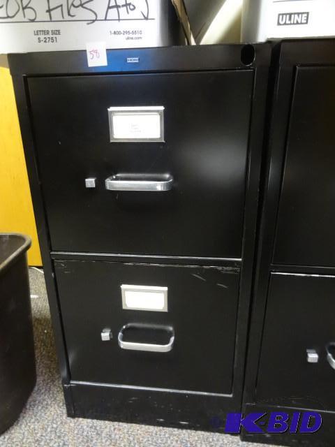 lot 58 image: 15" metal 2 drawer file cabinet...