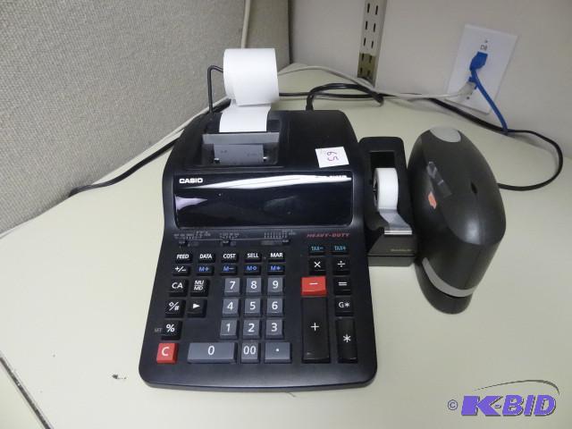lot 65 image: Casio DR-210TM printing calculator. Tape disp...