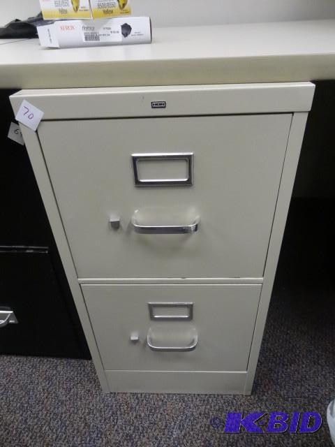 lot 70 image: 15" metal 2 drawer file cabinet...