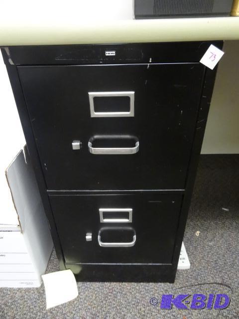 lot 73 image: 15" metal 2 drawer file cabinet...