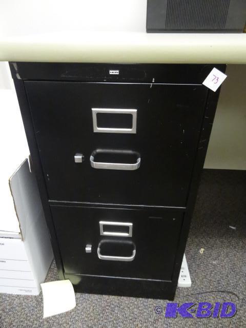 lot 74 image: 15" metal 2 drawer file cabinet...